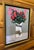 Contemporary Red Bouquet in a White Vase", by S. Burr, Oil on Canvas For Sale - Image 3 of 8