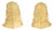 70s Vintage Cartier Earrings 18k Yellow Gold Textured Clip on Sculptural Jewelry For Sale