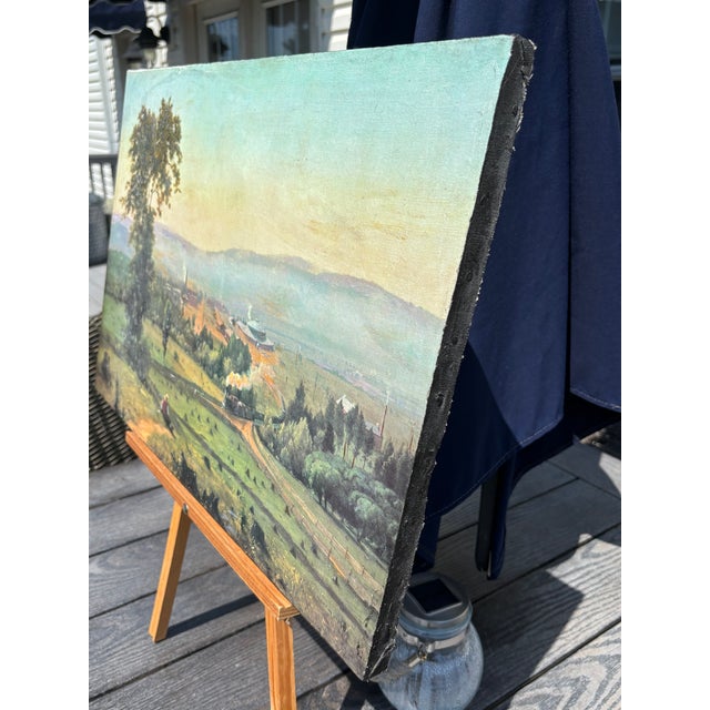 American Mid/Late 19th C. Original Oil on Canvas - European / British Landscape Scene For Sale - Image 3 of 12