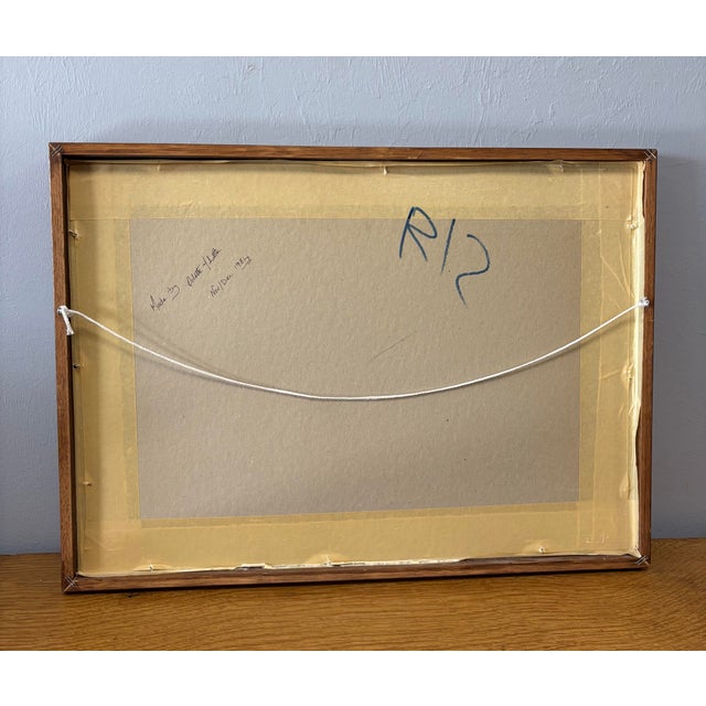 Vintage Needlework Terrier Framed Textile Art For Sale - Image 4 of 5