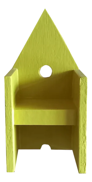 Miniature Lemon Yellow Chair by Lanfranco Benvenuti for Meccani Arredamenti, 1985