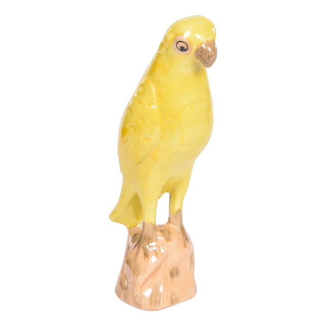Yellow English Porcelain Parrots For Sale