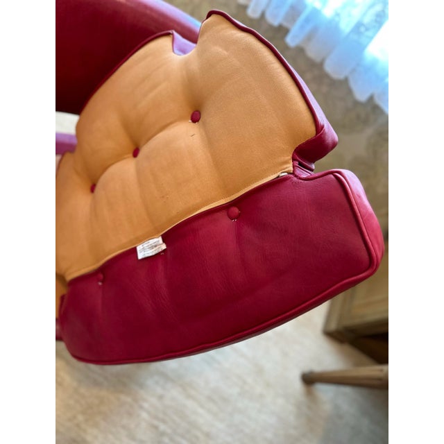 Soane Britain Custom Made One of a Kind Leather Chair For Sale - Image 12 of 12