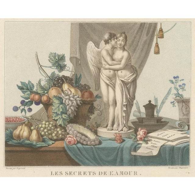 Alexandre Chaponnier, Nude The Secrets of Love, 1800s, Engraving For Sale - Image 4 of 11