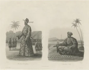 Illustration of Vietnamese Men, 1830, Print