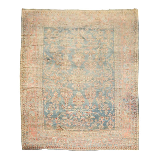 Zabihi Collection Antique Persian Sarouk Carpet For Sale