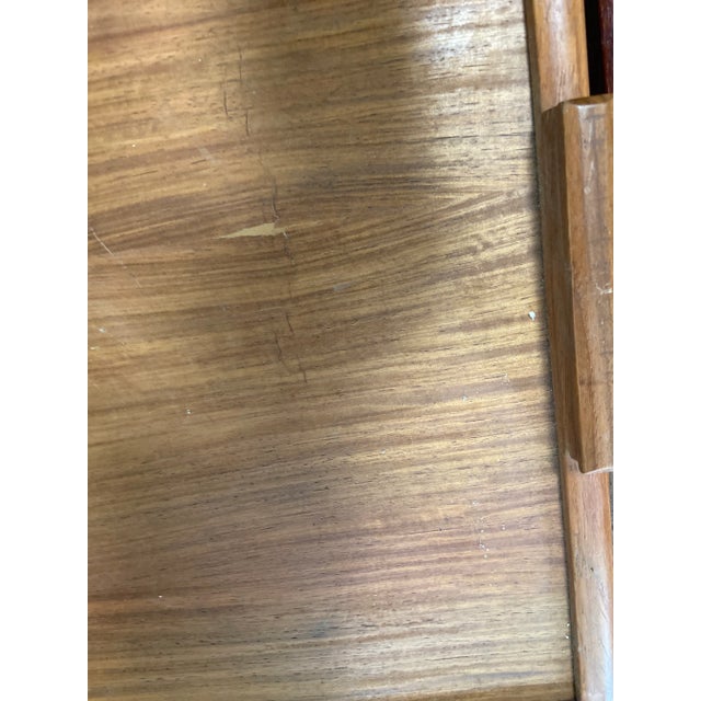 Mid-Century Linrose Lap Desk Cane & Serving Bed Tray- 2 Pieces For Sale - Image 12 of 13