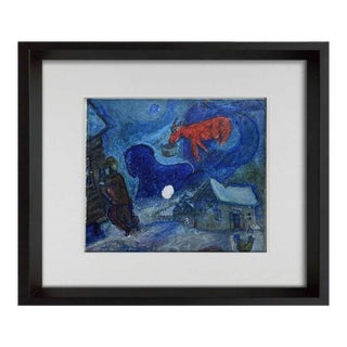 Marc Chagall Limited Edition Lithograph "...My Homeland " W/Frame Included For Sale