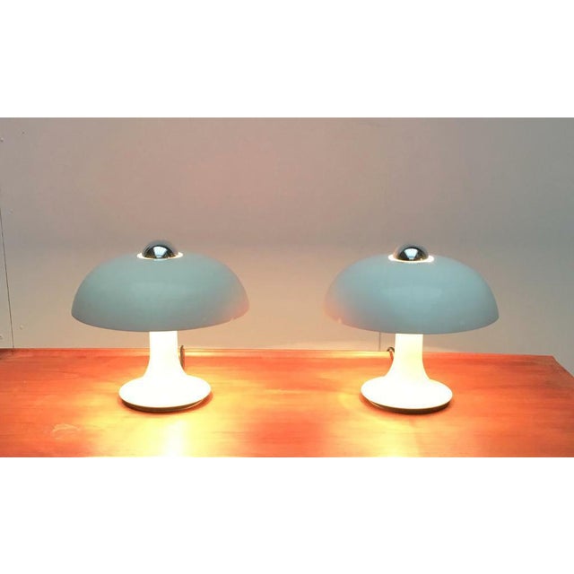 Mid-Century Space Age German Mushroom Table Lamp from Kontakt-Werkstätten / Staff, 1960s, Set of 2 For Sale - Image 16 of 16