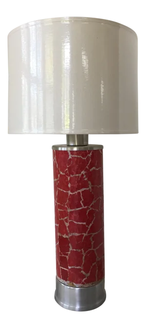 Modern Red Mosaic Tile Table Lamp