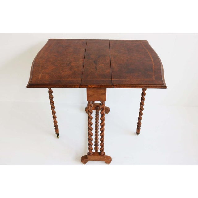 Antique English Barley Twist Foldable Table, 1890 For Sale - Image 12 of 15