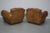 French Cognac Moustache Back Leather Club Chairs, 1940s, Set of 2 For Sale - Image 15 of 18