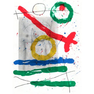 1965 Lithograph "Peintures Sur Cartons" (Composition Xvi) by Joan Miró For Sale