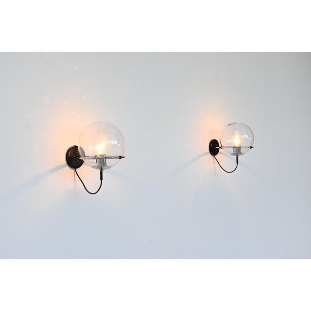 Mid-Century Modern Raindrop Sconces by Frank Ligtelijn for Raak, Netherlands, 1970s, Set of 2 For Sale - Image 3 of 18