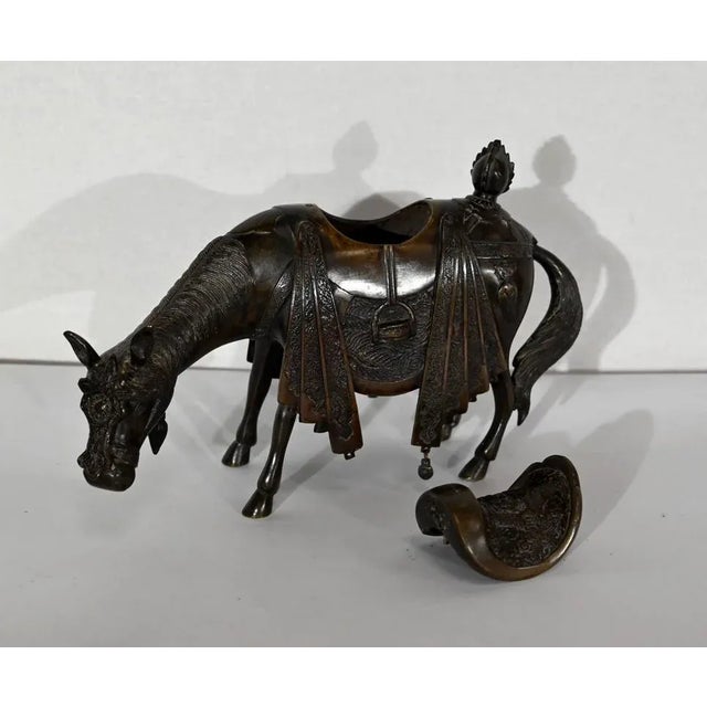 Green Asian Style Bronze Horse, Early 1900s For Sale - Image 8 of 12