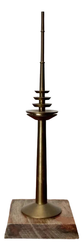 Vintage Metal Hamburg Telemichel TV Tower Model, 1970s