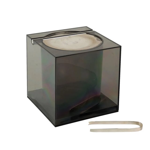 Opi Ice Bucket in Acrylic Glass and Silver by Cini & Nils Milano For Sale - Image 9 of 9