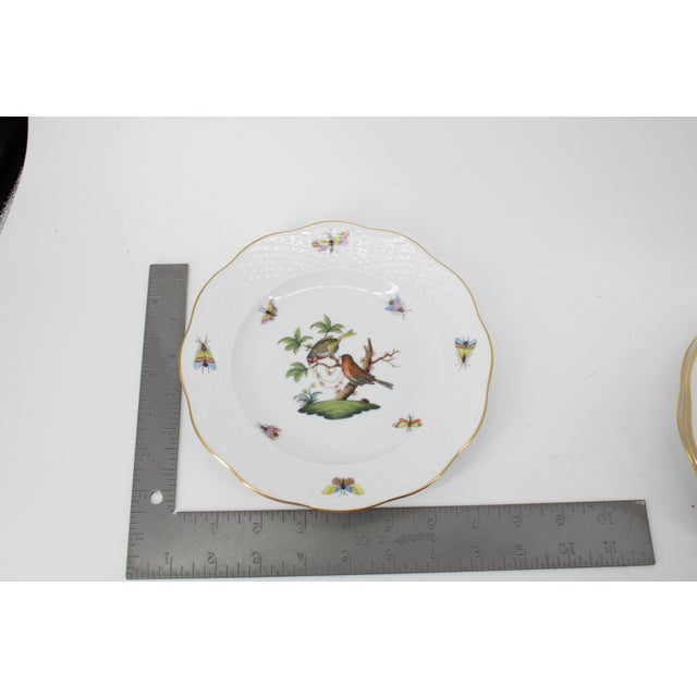 Asian Herend Rothchild Bird Salad Dessert Plate 7.5" Never Used For Sale - Image 3 of 5