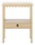 Heaven Scalloped Low Drawer Accent Table in Natural For Sale