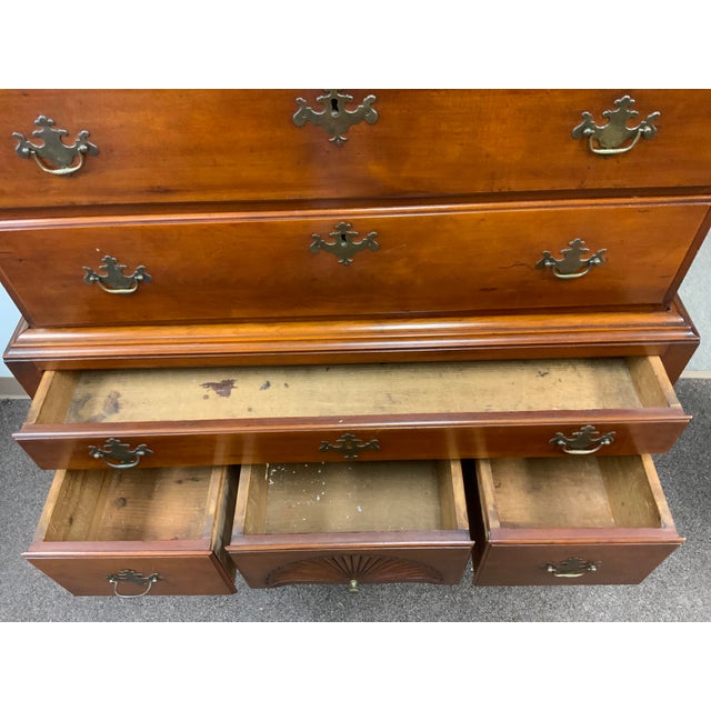 18th Century Queen Anne Cherry Highboy For Sale - Image 9 of 16