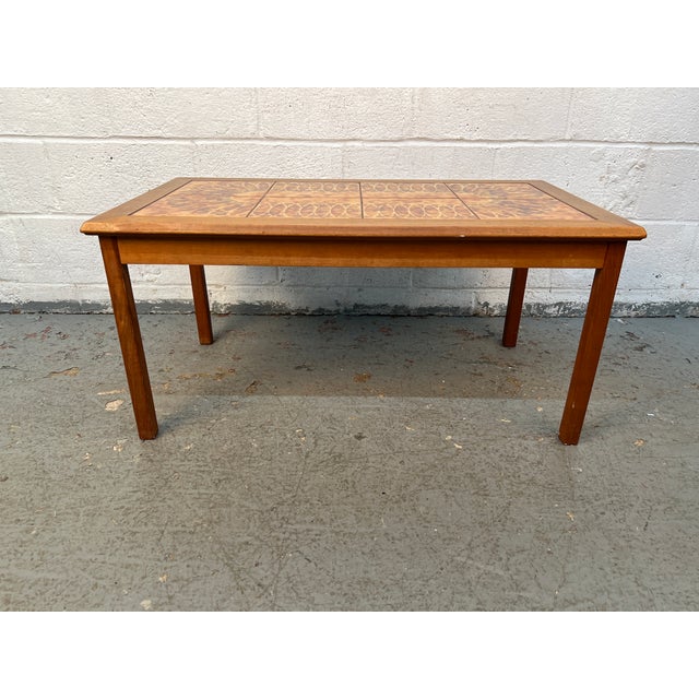 Mid-Century 1960's Danish Tile Top Coffee Table For Sale In New York - Image 6 of 13