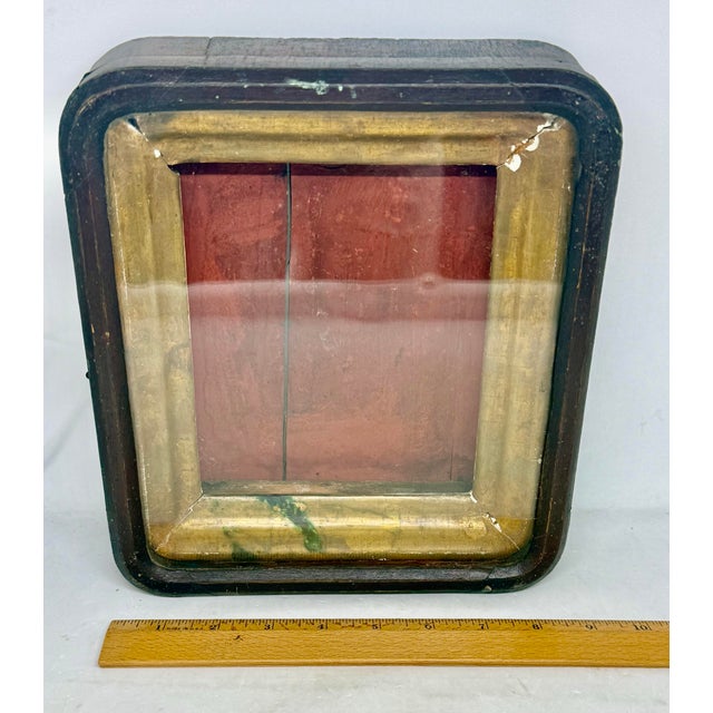 Early 1900s Russian Hinged Wooden Kiot Icon Case With Glass Front and Hanging Loop For Sale - Image 12 of 12