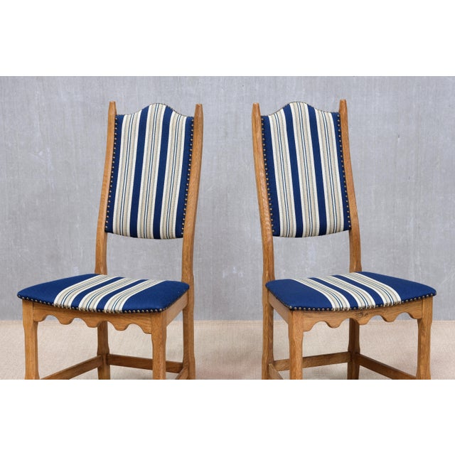 Vintage Danish Oak Dining Chairs by Henning Kjærnulf for Nyrup Furniture Factory, 1960s, Set of 6 For Sale - Image 14 of 16