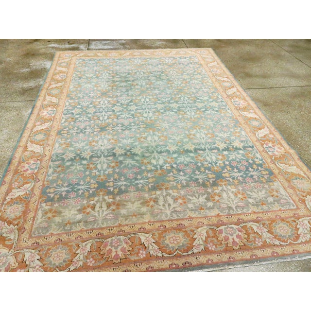 Mid 20th Century Galerie Shabab Collection Mid-20th Century Indian Amritsar Rug For Sale - Image 5 of 11
