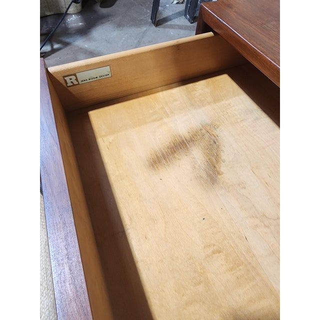 Brown Mid-Century Modern 4-Drawer Chest by Jens Risom For Sale - Image 8 of 11
