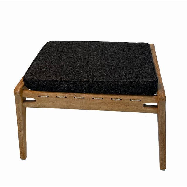 Wood Beautiful Mid-Century Oak Swedish/Scandinavian Hunting Chair + Ottoman, Set of 2 For Sale - Image 7 of 9