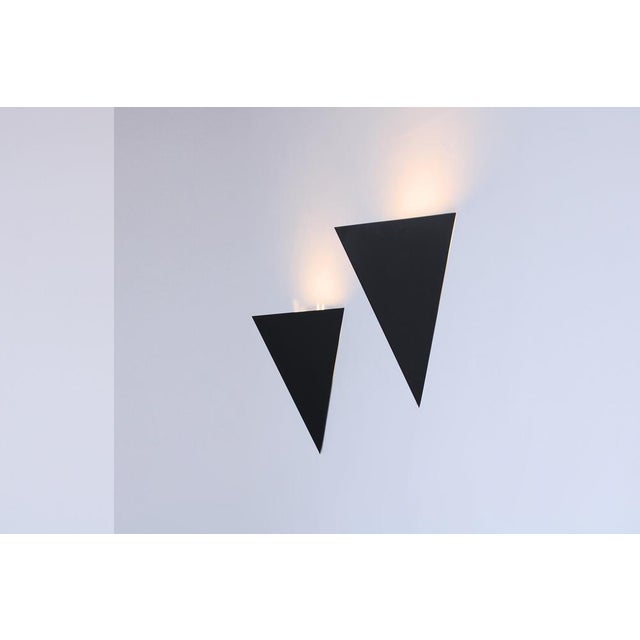 Postmodern Metal Black Kite Sconces from Massive Lighting, 1980, Set of 2 For Sale - Image 4 of 15