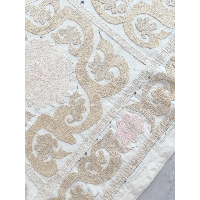 1960s Embroidered Large Suzani Large Wall Decor From Bukhara - 2'6'' X 11'10'' For Sale - Image 5 of 9