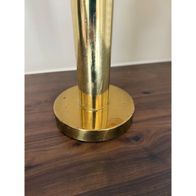 Late 20th Century Mid Century Modern Brass “Waterfall” Table Lamp After Robert Sonneman For Sale - Image 9 of 12