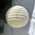 Small Round Japanese-Style Rattan and Natural Linen Pendant Light, 1980s For Sale - Image 3 of 14