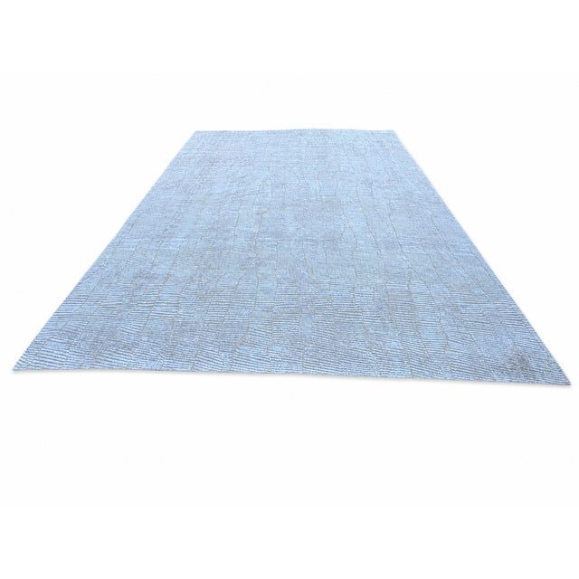 Rh Lasya Silk & Wool Rug – 12' × 15' Sand | Hand-Knotted Silk & Wool For Sale - Image 9 of 18
