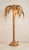 Camel Vintage Hollywood Regency Rattan Palm Tree Floor Lamp For Sale - Image 8 of 12