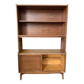 Vintage MCM Walnut China/Display Cabinet For Sale