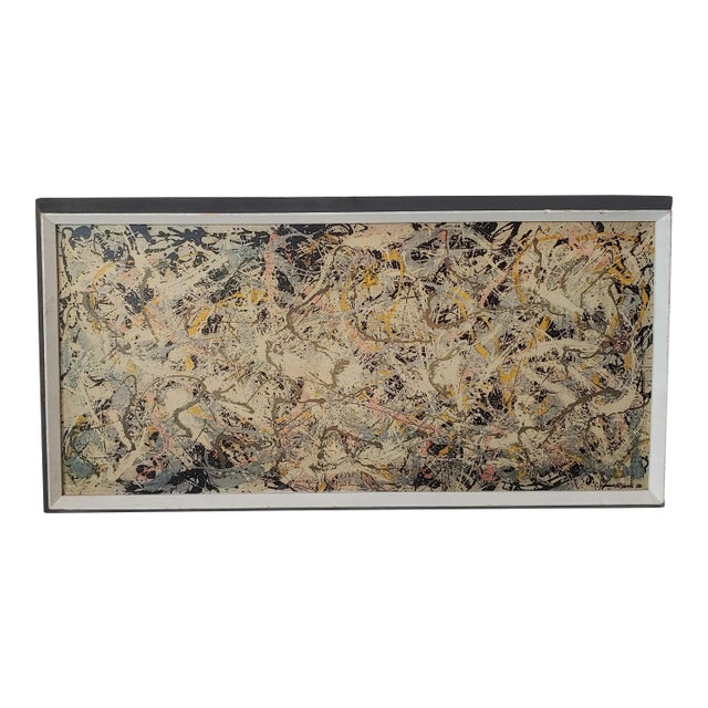Jackson Pollock Repro Print, Number 27, 1950, Framed For Sale