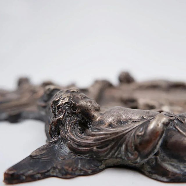 Silver-Plated Baptism of Christ Holy Water Font in Copper, 19th Century For Sale - Image 4 of 14