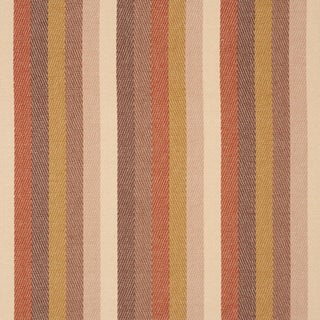 Schumacher Dancing Stripe Fabric In Cedar For Sale