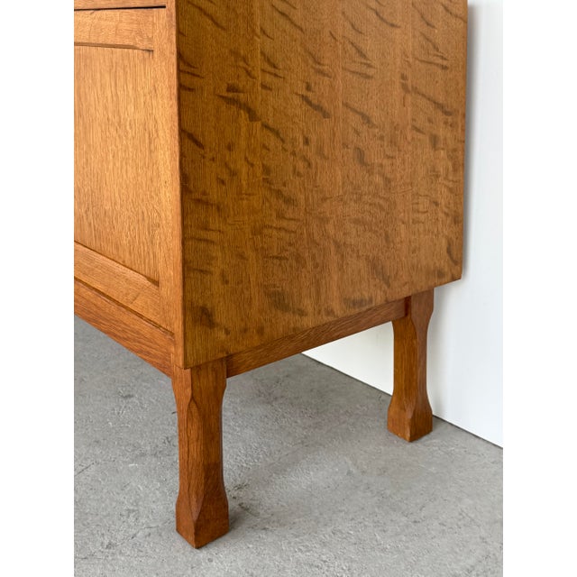 Wood Henning Kjaernulf Oak Brutalist Danish Modern Night Stands For Sale - Image 7 of 8