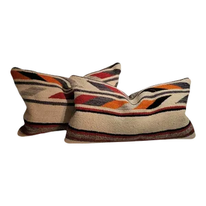 1940s Hand Made Weaving Pillows- a Pair