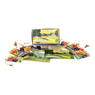 1920s Art Deco Bridge Game Tally Set For Sale