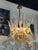 Metal Vintage Mazzega Murano Italian Glass Calla Lily & Leaves 8 Light Chandelier For Sale - Image 7 of 12