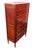 Brown 19th Century Federal Neoclassical Mahogany Tall Chest W Marble Top For Sale - Image 8 of 16