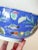 Late 20th Century Vintage Chinoiserie Blue Bowl With Lily Pad and Mandarin Ducks For Sale - Image 5 of 9