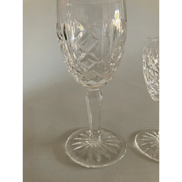 English 90's Waterford Crystal Mixed Size "Glengarriff" Pattern Steam Ware S/3 For Sale - Image 3 of 8