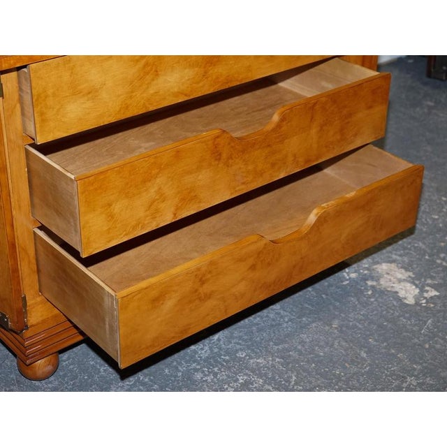 Biedermeier Style White Genesis Armoire or TV Cabinet in Satinwood from American Hickory For Sale - Image 17 of 18