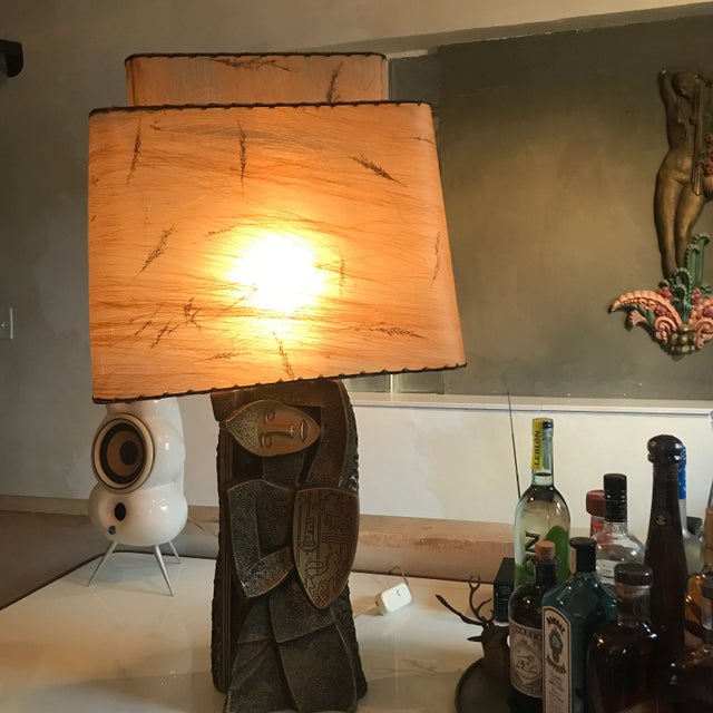 Mid-Century Modern 1950s Mid-Century Brutalist Weinberg Style Lamp For Sale - Image 3 of 13