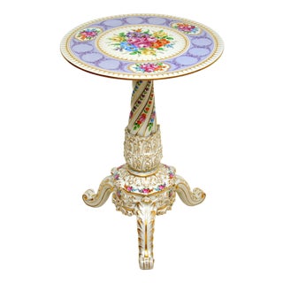 Porcelain Side Table in the style of Dresden for Von Schierholz, 1950s For Sale
